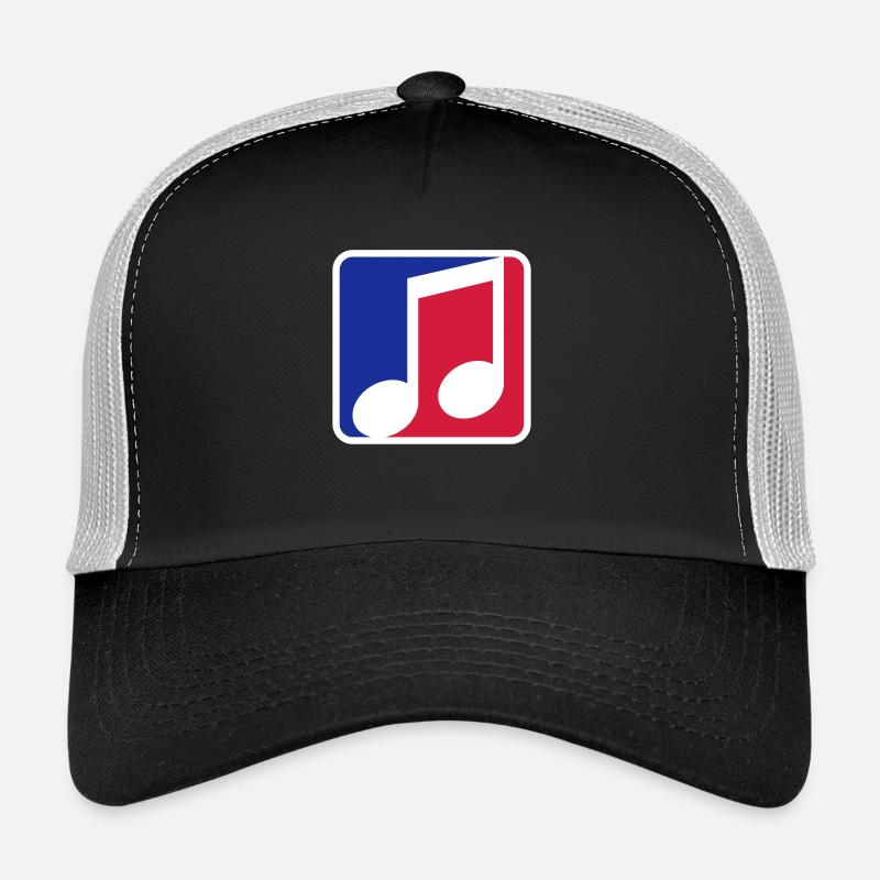 bouton rouge bleu note de musique cool silhouette signe partie Casquette trucker 