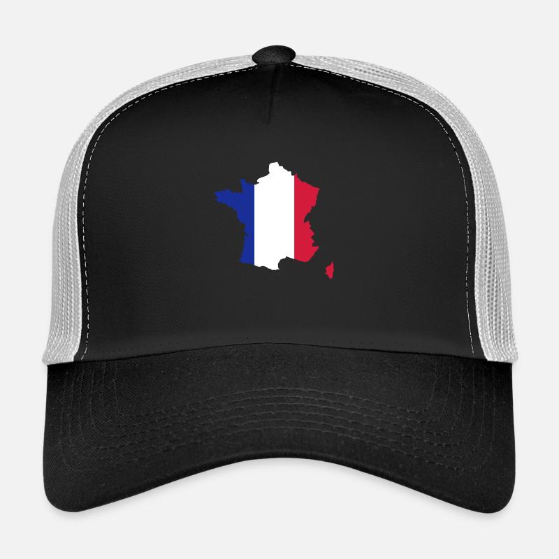 France - Trucker Cap - Schwarz/Steingrau