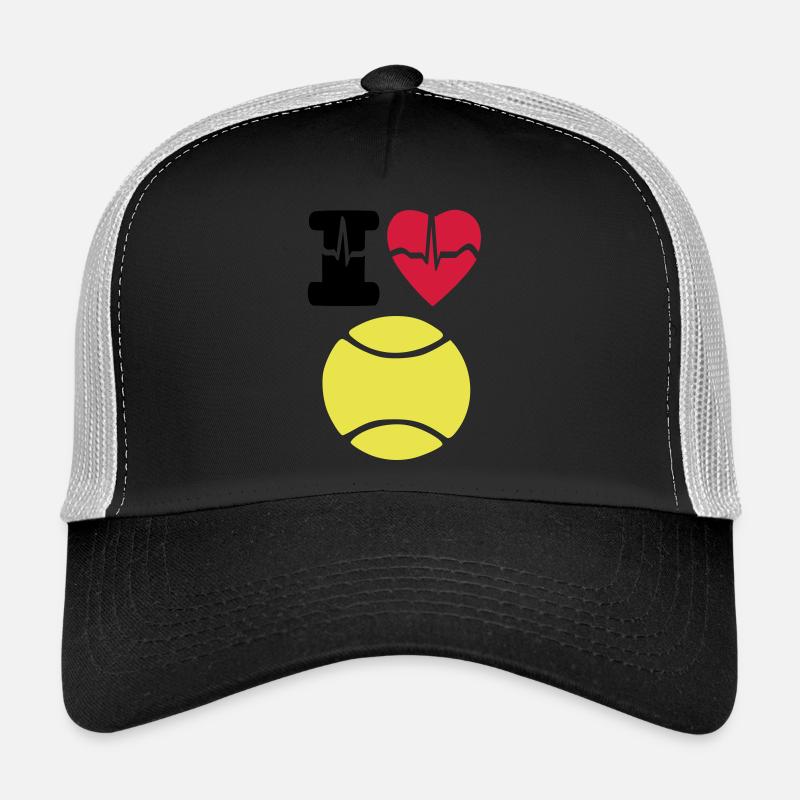 I love tennis - Trucker Cap - black/stone grey