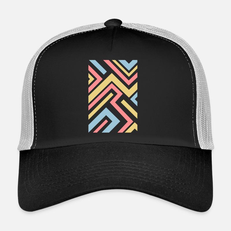 Pattern of Lines Trucker Cap
