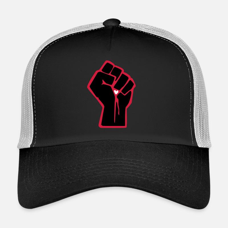 Faust mit Herz - Trucker Cap - Schwarz/Steingrau