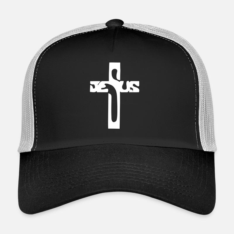 jesus - Trucker Cap - Schwarz/Steingrau