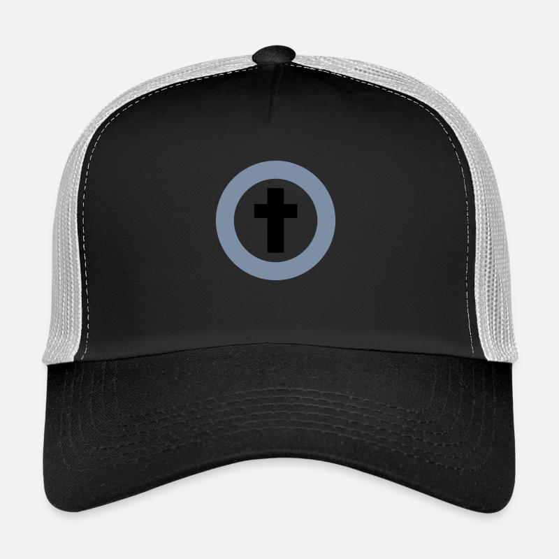 encerclé croix / circled cross (rel, 2c) Casquette trucker 