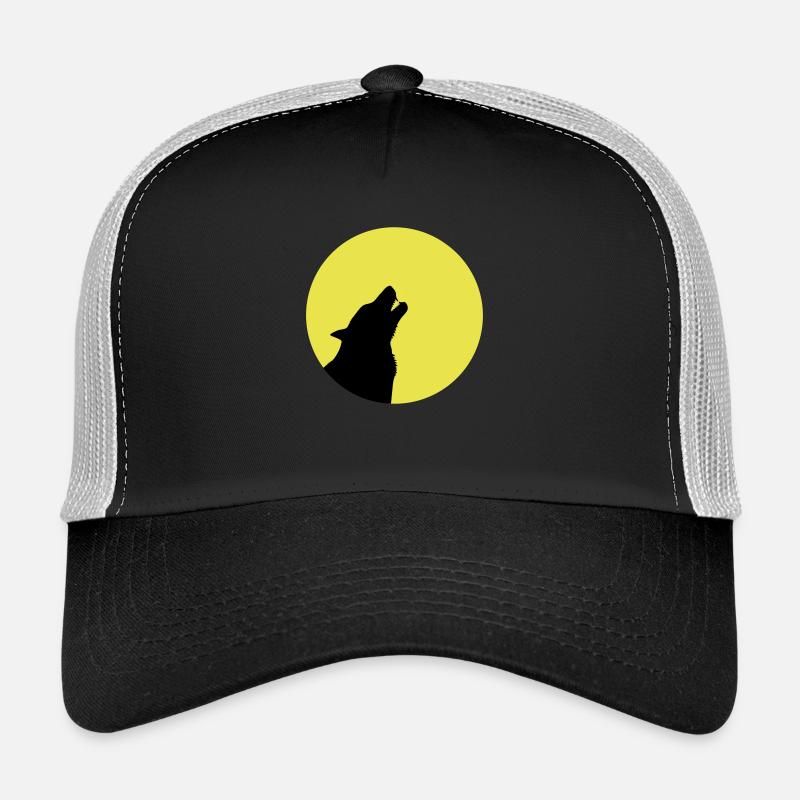 Wolf howling moon angry wolve dangerous Trucker Cap