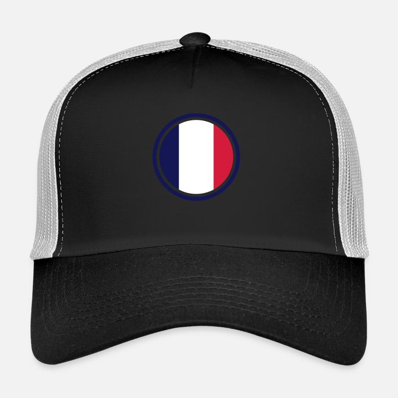 franceflag_3c - Casquette trucker  - noir/gris pierre