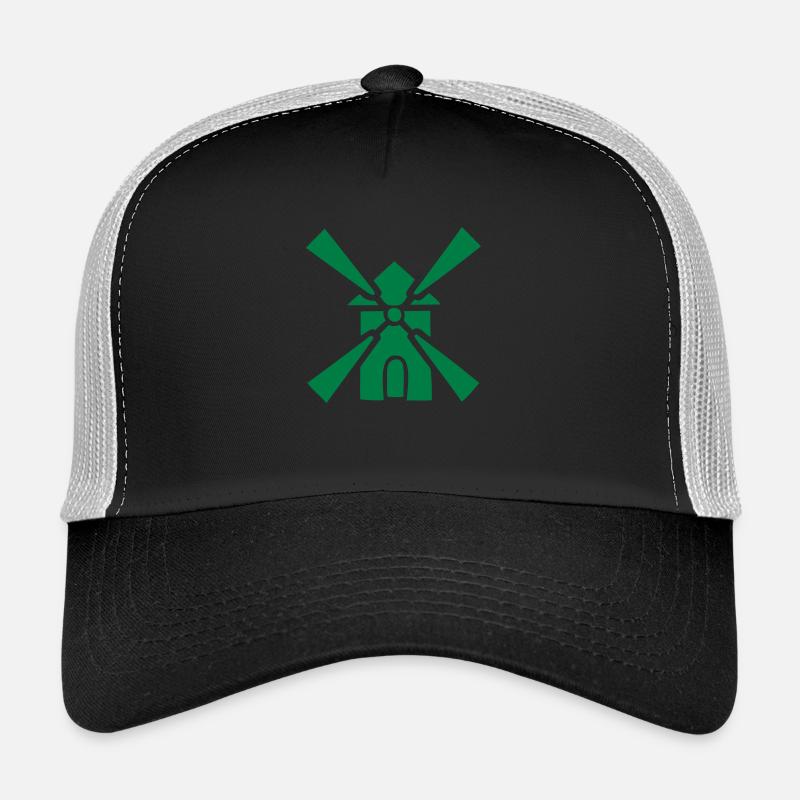 Mühle Zeichnungssymbol der Windmühle, Müller Trucker Cap