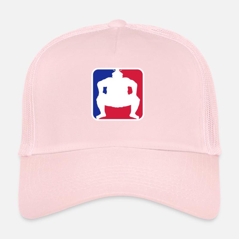 rouge bleu cool sumoringer button logo japonais her Casquette trucker 