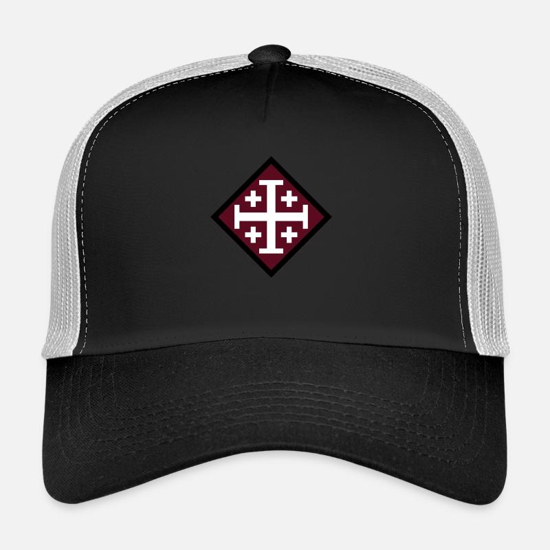 Jerusalem cross - Trucker Cap - black/stone grey