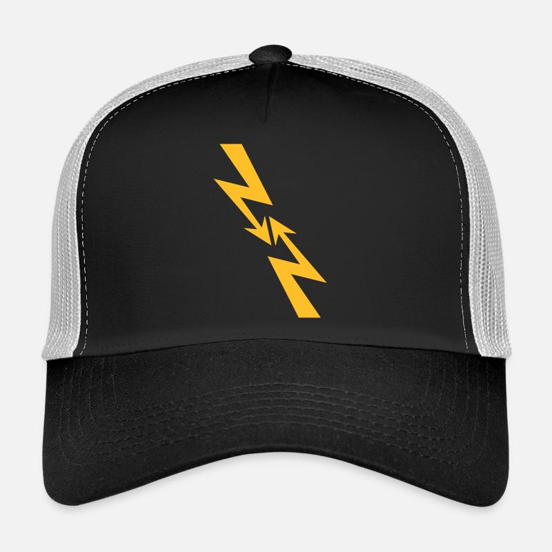 2 flashs de courant électrique énergie fort courant huit Casquette trucker 