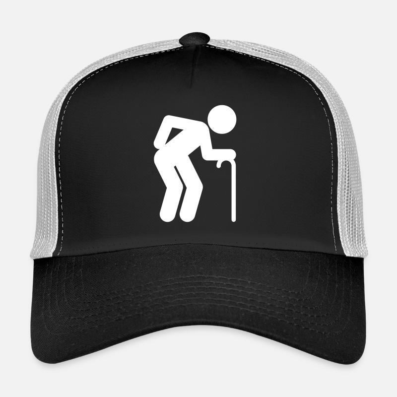 A Man Age At Retirement Age Trucker Cap