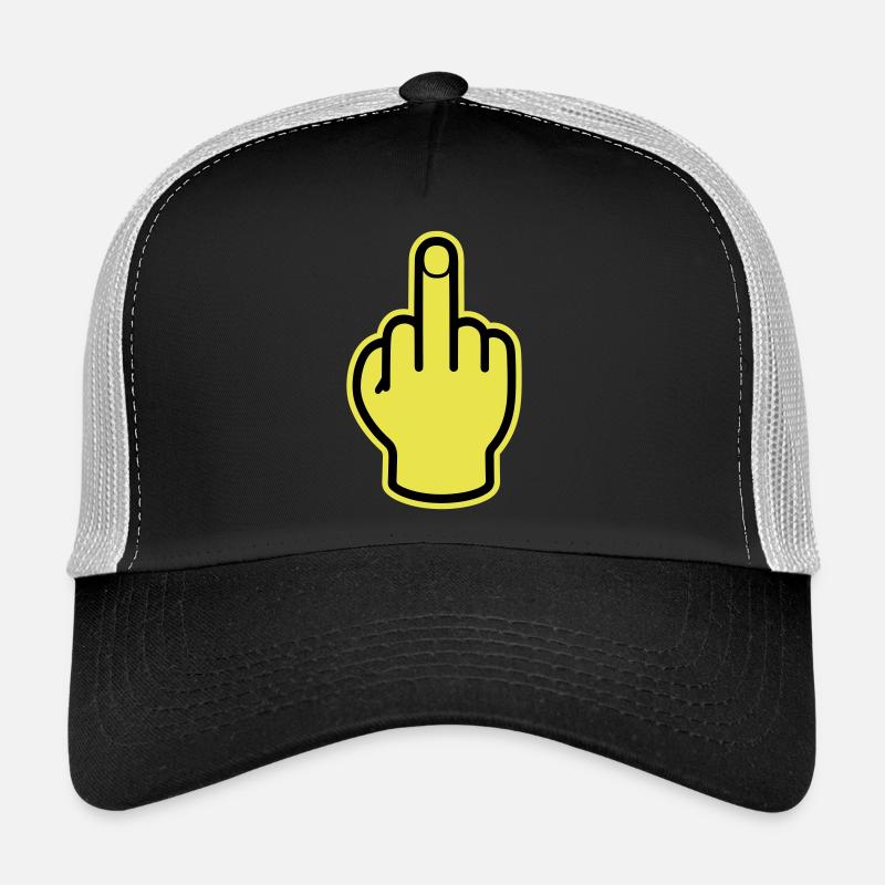 Main du majeur provocante Casquette trucker 