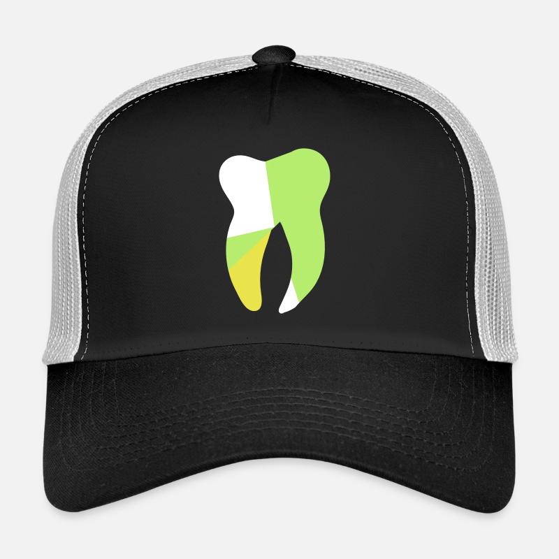 tooth graphic - Trucker Cap - black/stone grey