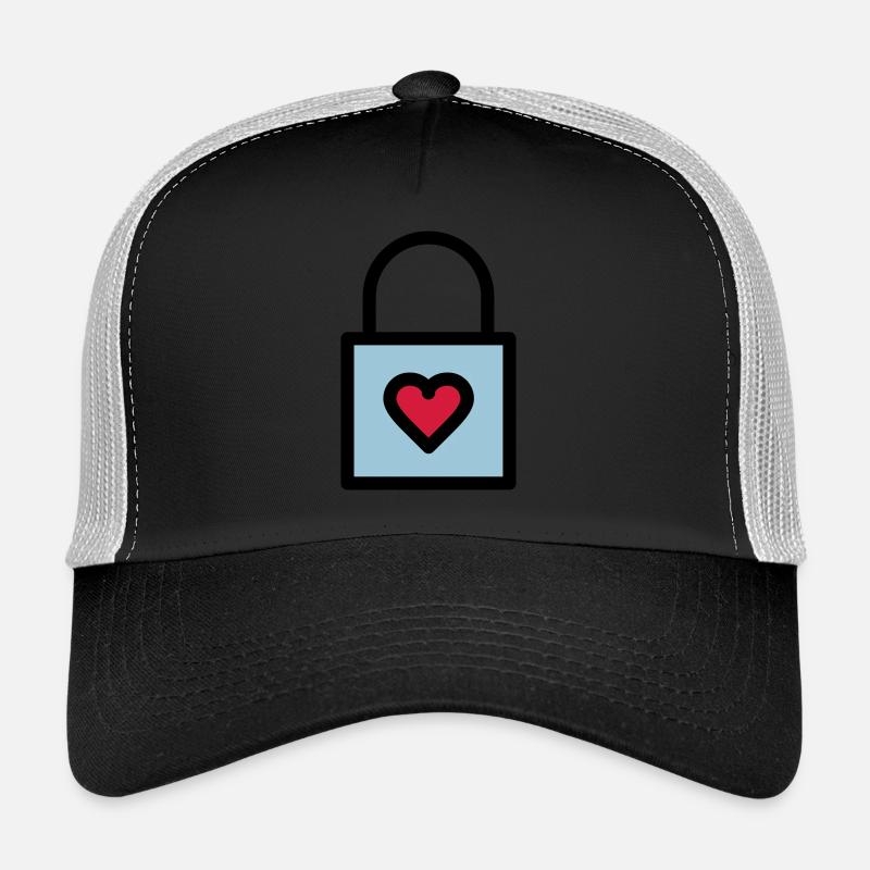 Padlock, love lock - Trucker Cap - black/stone grey