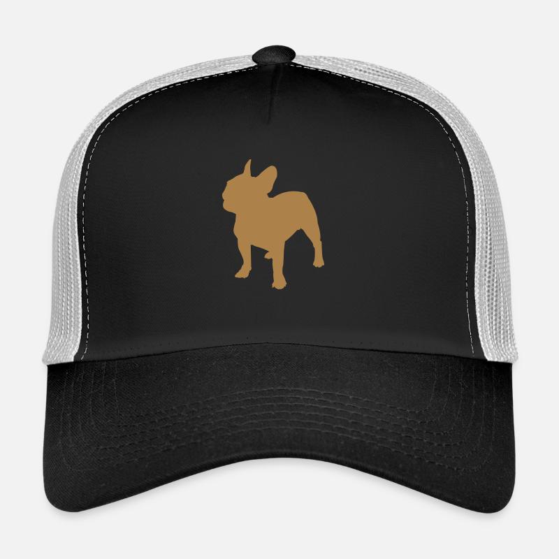 Bouledogue silhouette - Casquette trucker  - noir/gris pierre