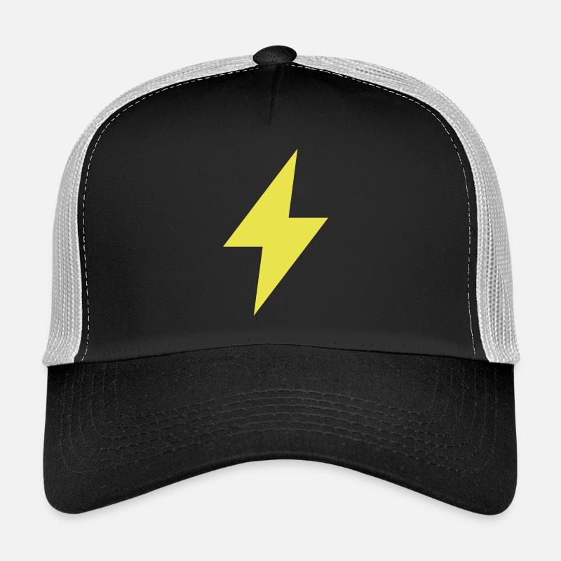 Blitz Symbol - Thunder - Flash - Trucker Cap - Schwarz/Steingrau