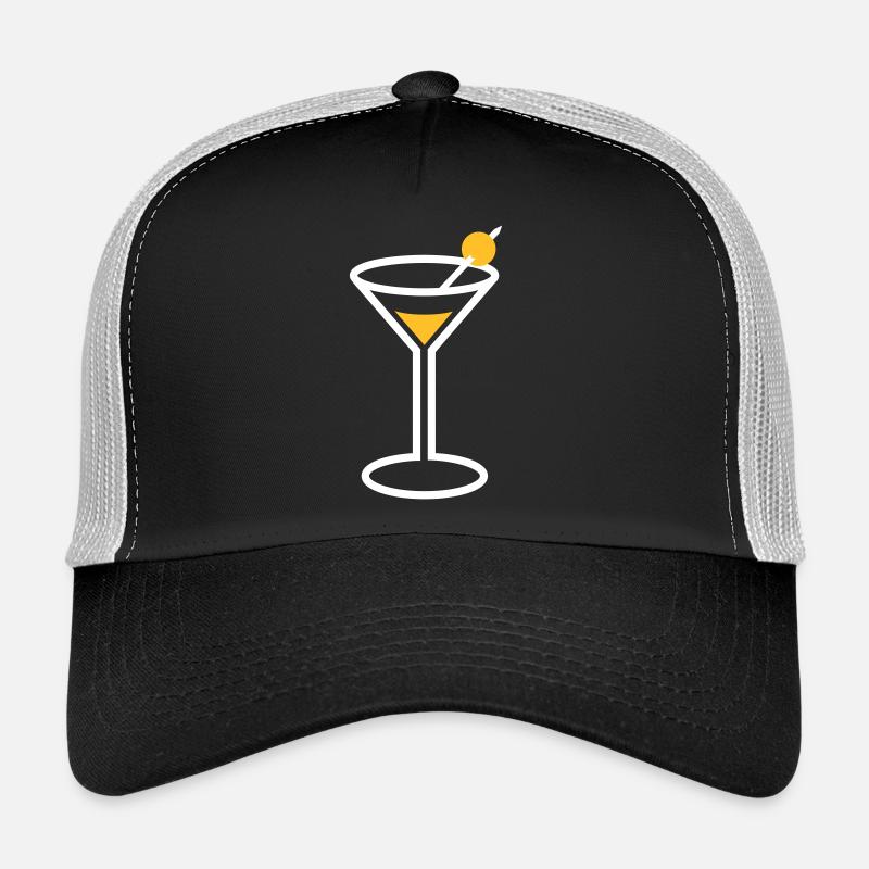 Martini Cocktail Glass Trucker Cap