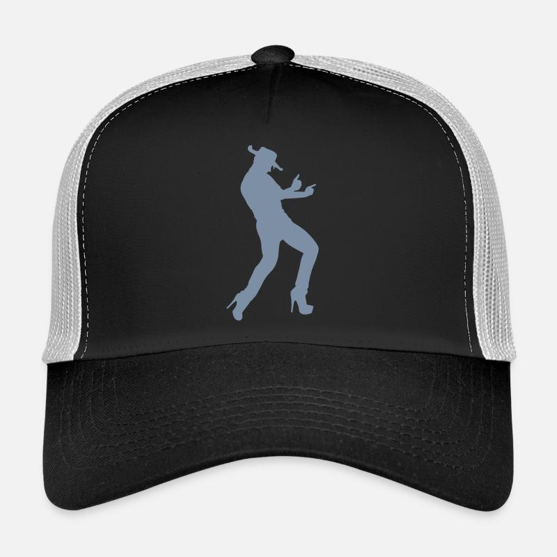 Cow-boy en talons hauts Casquette trucker 