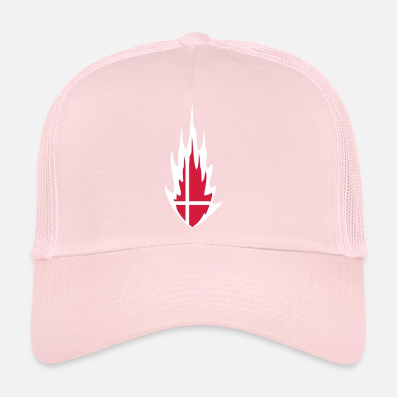 Denmark Danmark Fire Flame Design Trucker Cap