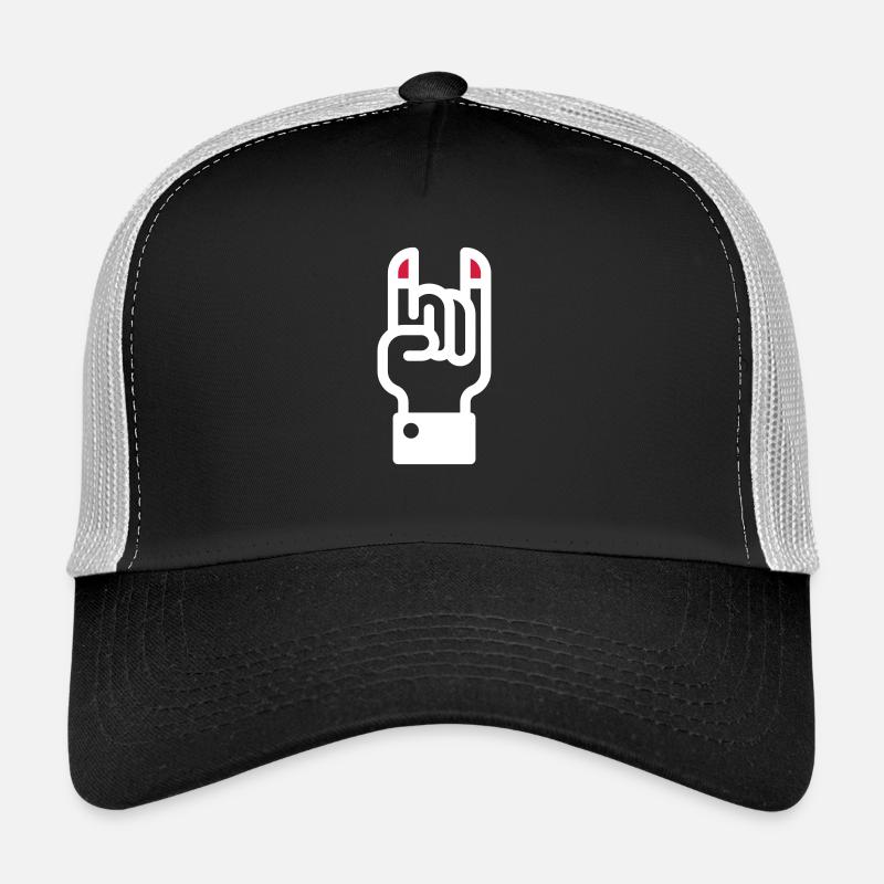 Teufelshörner Handzeichen / Devil's Horns Hand Trucker Cap