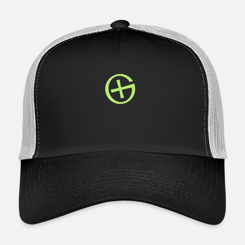 Geocaching Logo - Trucker Cap - Schwarz/Steingrau