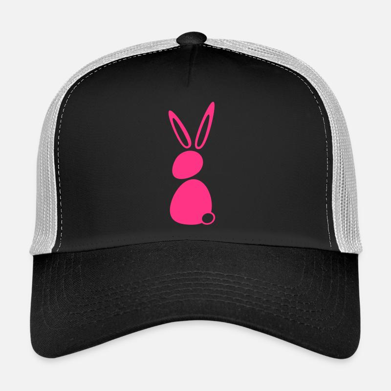 Bunny Rabbit Bunny Cartoon Silhouette Cute Trucker Cap
