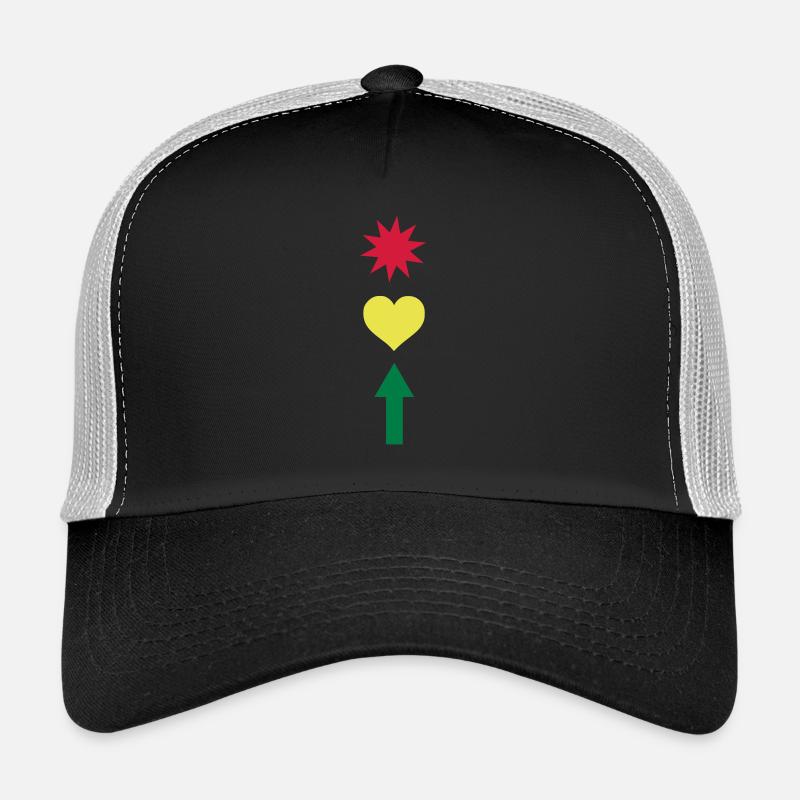 Traffic light Star heart Arrow 3c Trucker Cap