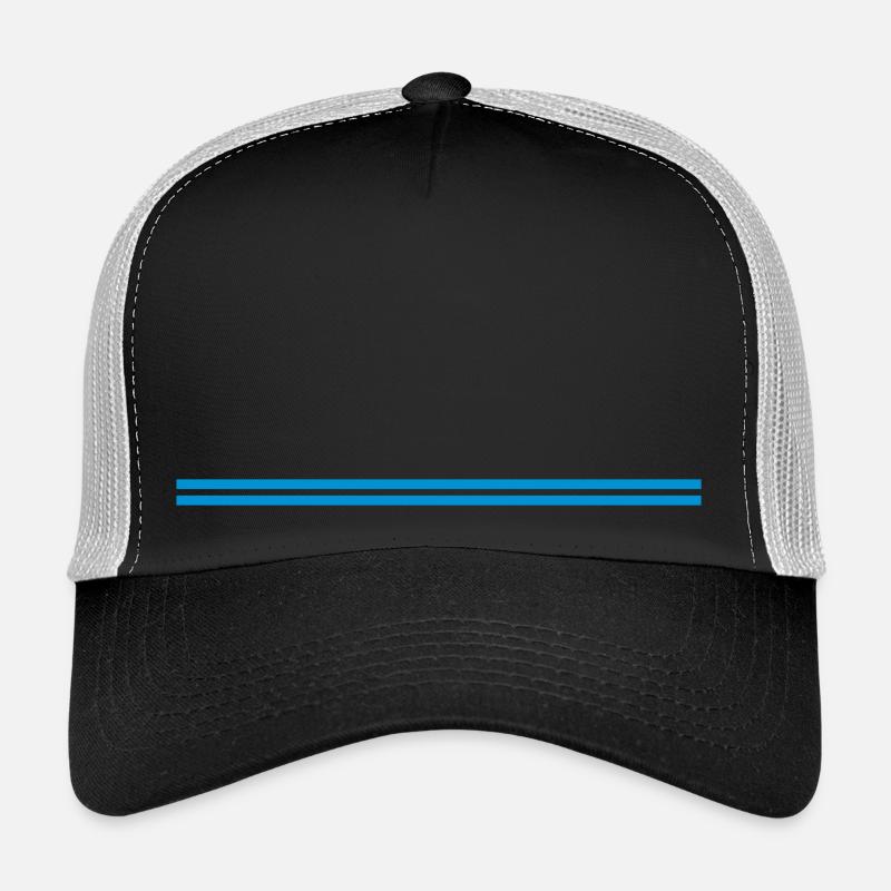 lignes - Casquette trucker  - noir/gris pierre