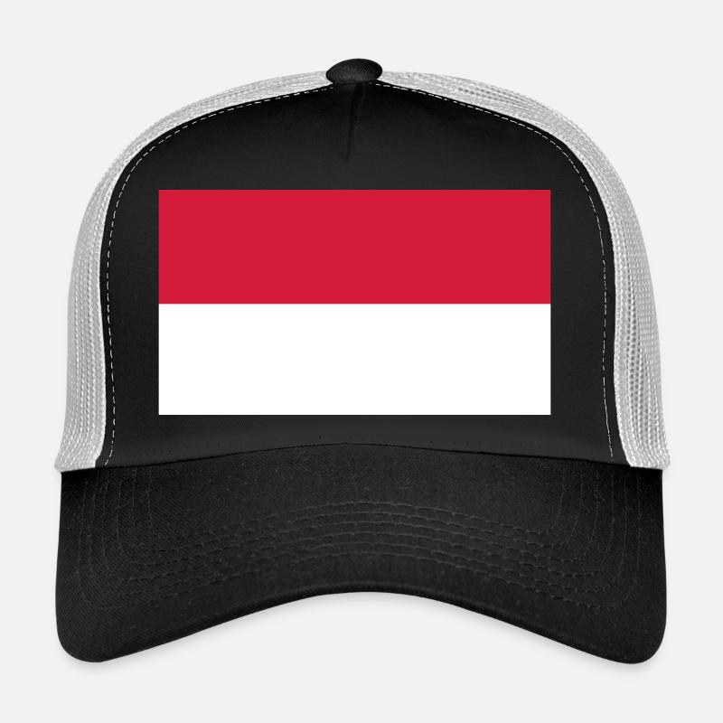 indonesia flag - Trucker Cap - black/stone grey