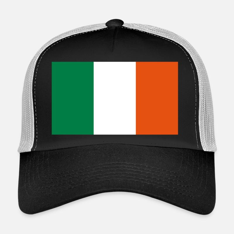 flag_ireland_eire_irish - Trucker Cap - Schwarz/Steingrau