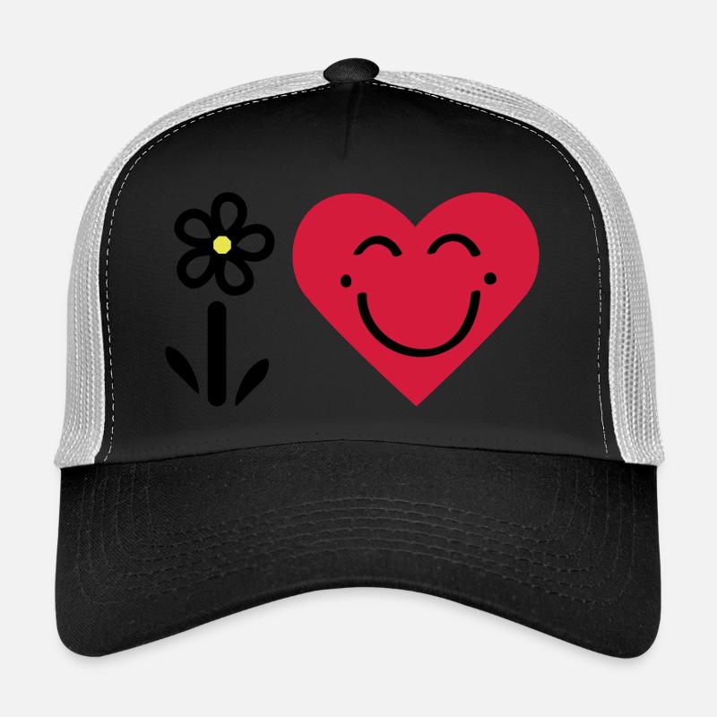 I LOVE SMILE 3 - Casquette trucker  - noir/gris pierre