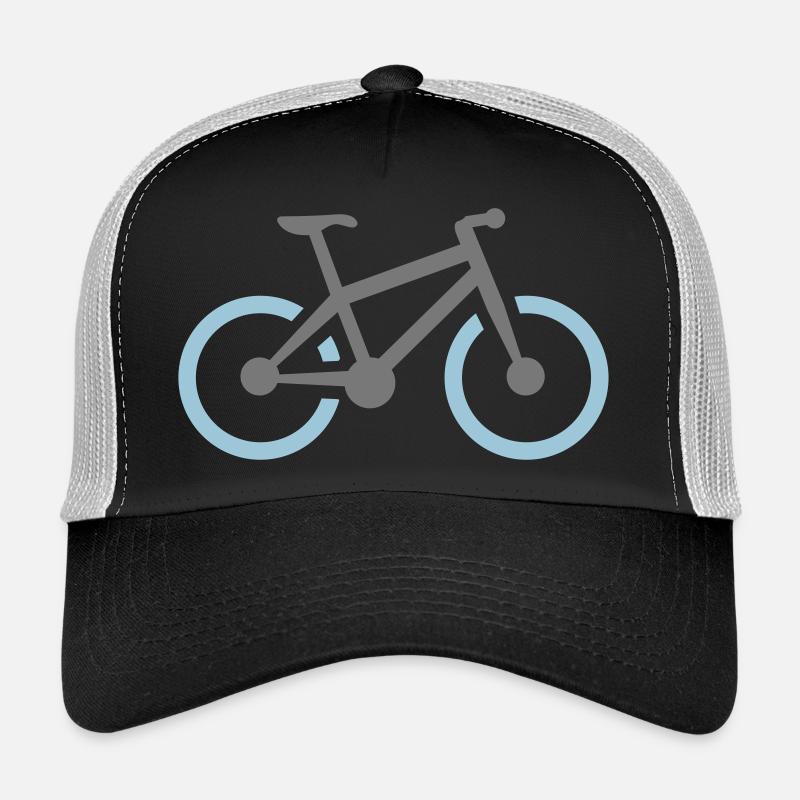 Mountainbike MTB 2C - 2F - Trucker Cap - Schwarz/Steingrau