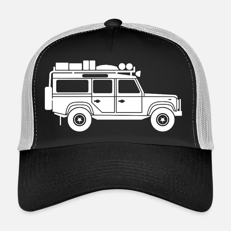 Defender D110-White - Trucker Cap - Schwarz/Steingrau