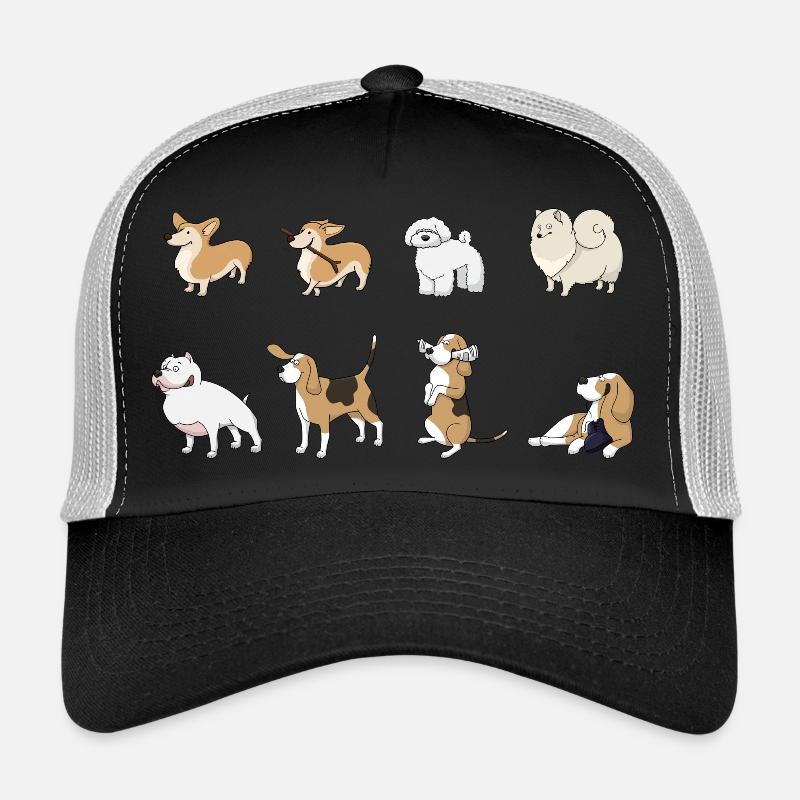Hunde witzig - Trucker Cap - Schwarz/Steingrau