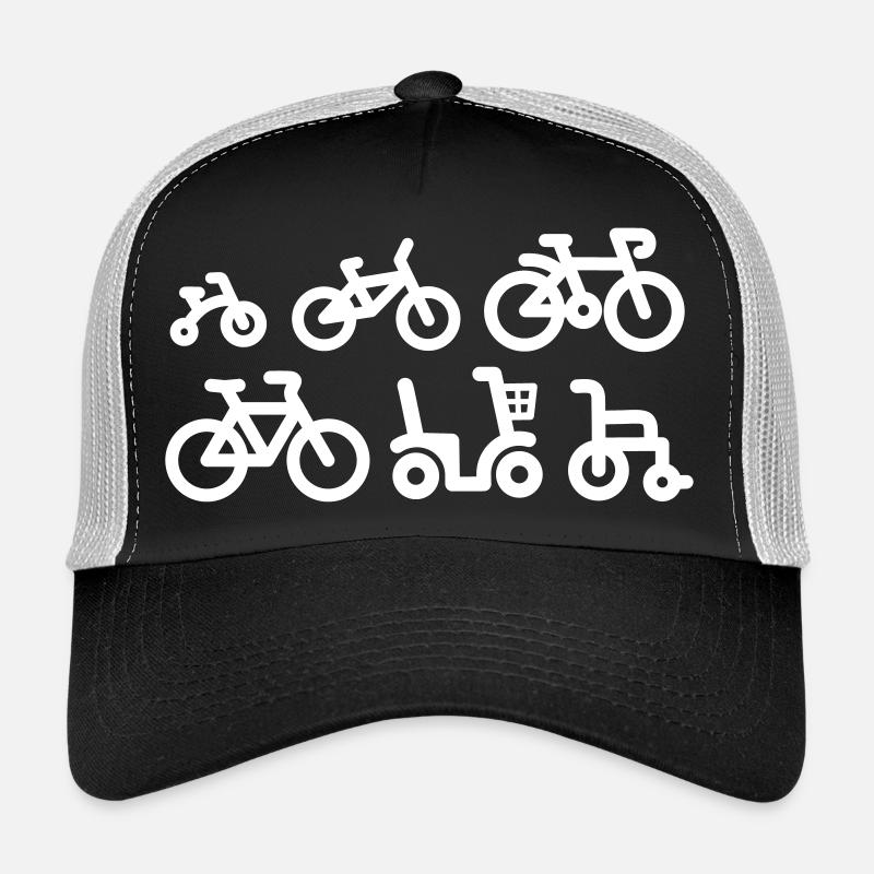 Evolution vélo vélo course vélo de route vélo - Casquette trucker - noir/gris pierre