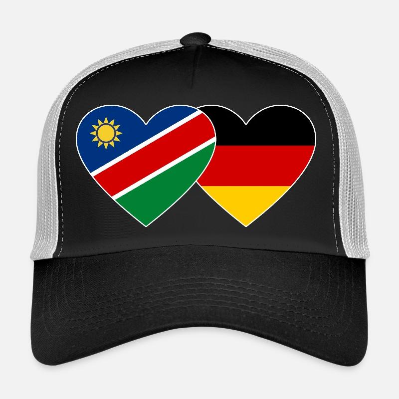 Namibia Deutschland Flagge Herz Trucker Cap