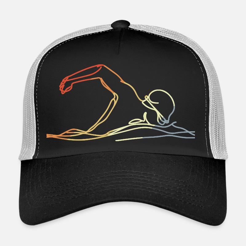 Style rétro de natation Casquette trucker 