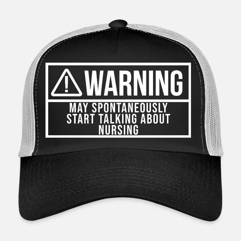 Krankenschwester - Trucker Cap - Schwarz/Steingrau