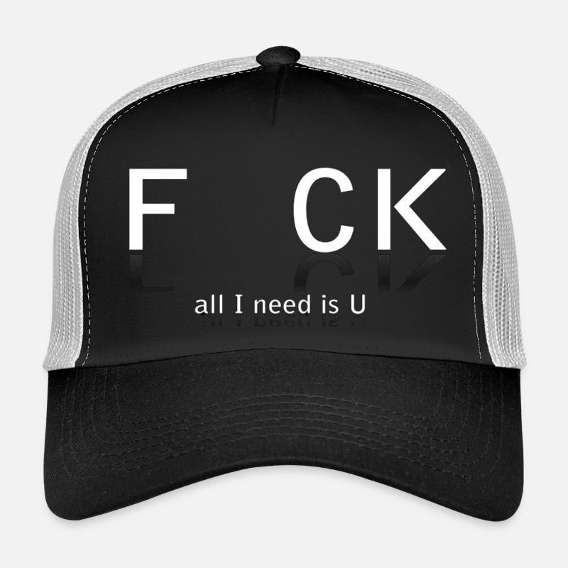Provocative textual design with slogan Trucker Cap