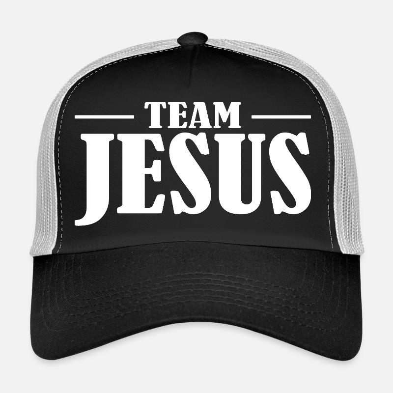 Conception du lettrage de l’équipe Jésus Casquette trucker 