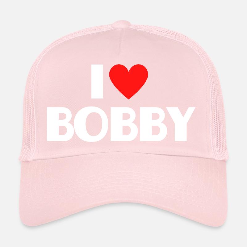 Ich liebe Bobby rotes Herz Retro Statement  Trucker Cap