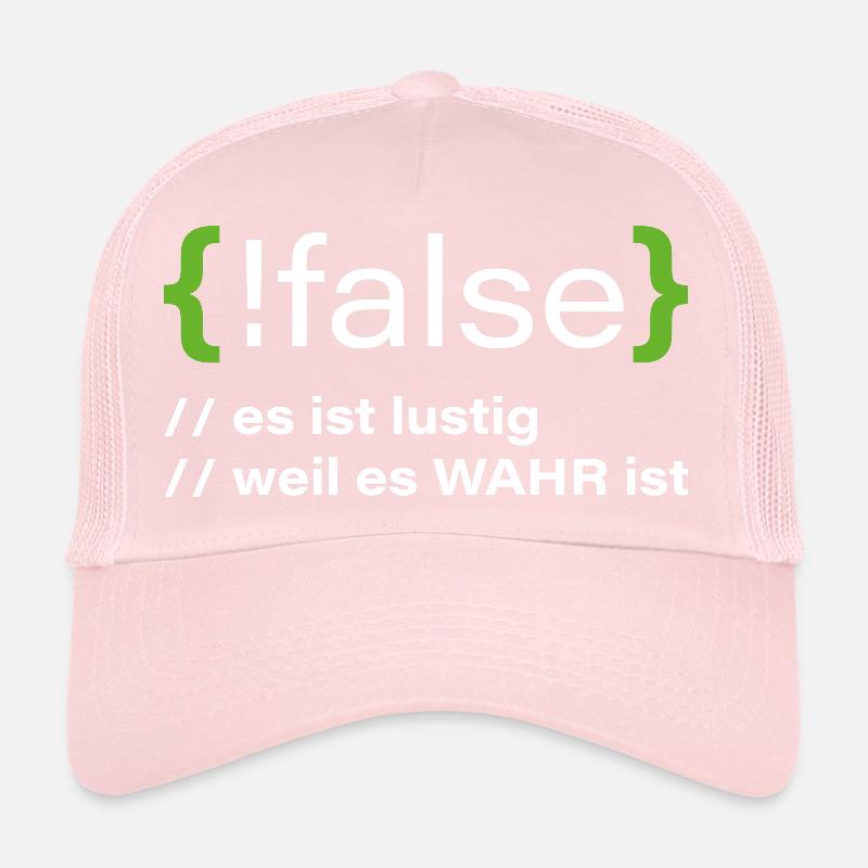 false - Funny programmer saying Trucker Cap