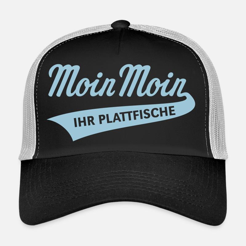 Moin Moin – Ihr Plattfische (Low German Skyblue) Trucker Cap