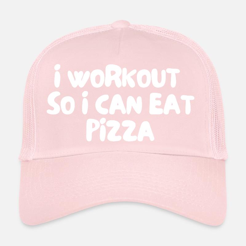 Ich trainiere, um Pizza essen zu können Trucker Cap