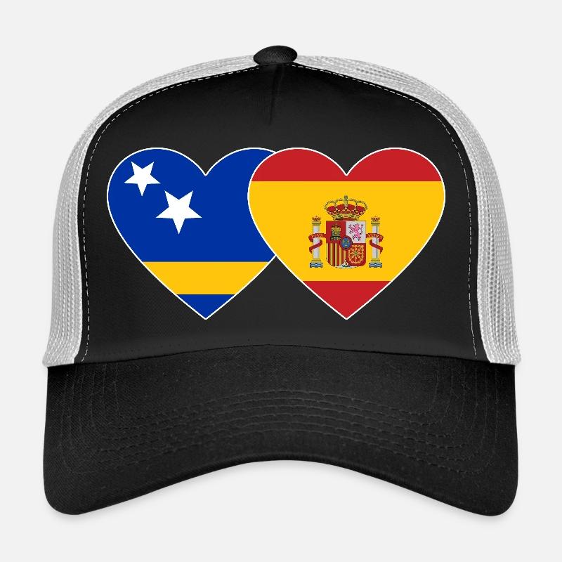 Curacao_Spanien_Flagge_Herz Casquette trucker 