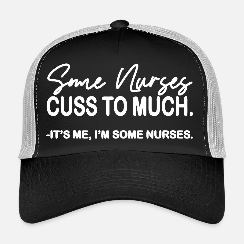 Infirmière jure trop de Tee - Casquette trucker  - noir/gris pierre