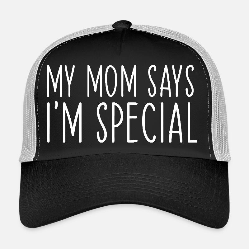 Ma mère dit que je suis spécial - Casquette trucker  - noir/gris pierre