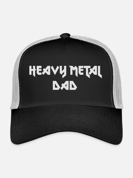 Heavy Metal Dad Motivshirt - Trucker Cap - Schwarz/Steingrau
