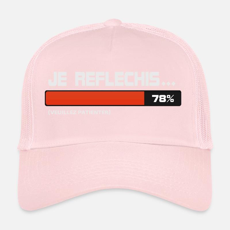 Je reflechis, patientez, please wait (orange|blanc Casquette trucker 