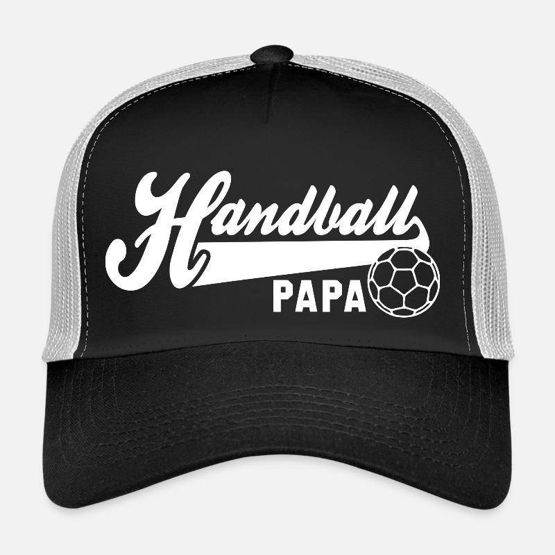 Handball PAPA WHITE - Trucker Cap - Schwarz/Steingrau