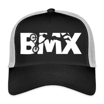 BMX Freestyle Shirt für Kids & Rider - Trucker Cap - Schwarz/Steingrau - Vorne